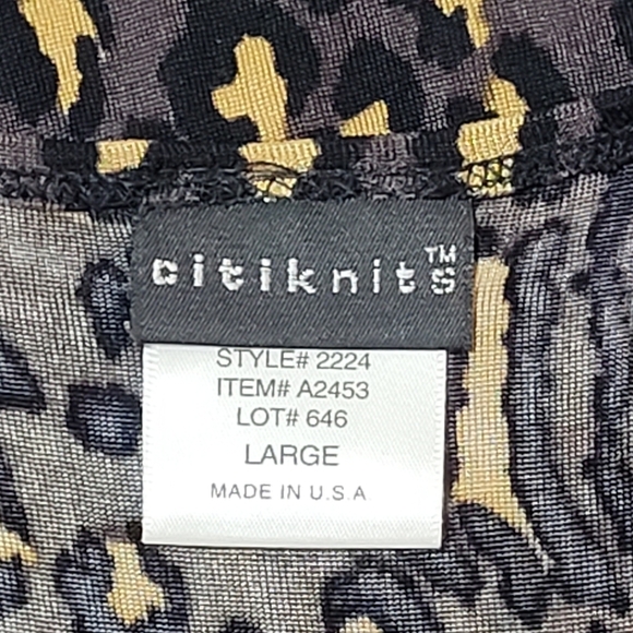 Citiknits Leopard Maxi Dress (L) Made in U.S.A. - Picture 4 of 9